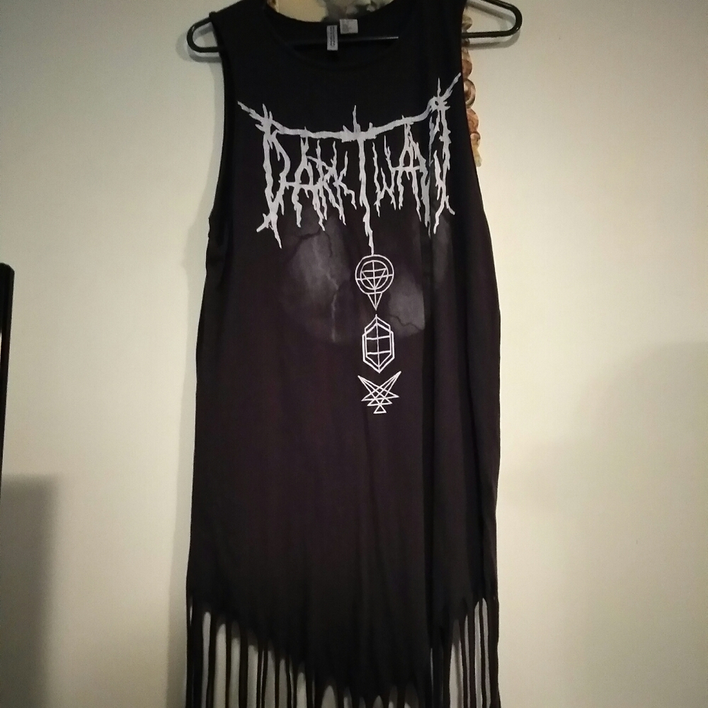 Black fringe dress